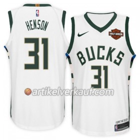 NBA Milwaukee Bucks Trikot John Henson 31 Nike 2017-18 Weiß Swingman - Herren